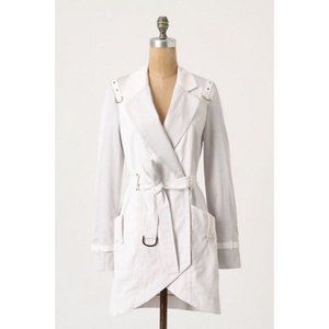 Anthropologie Leifsdottir Tulip Hem Rain Trench, 0